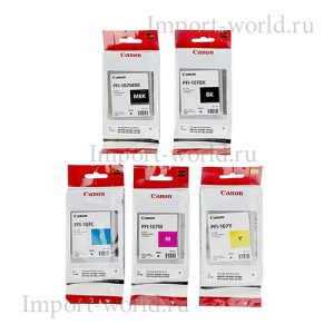 Картриджи Canon PFI-107CMYK+MBK комплект оригинальный PFI-107CMYKMBK — оригинал Canon