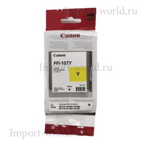 Картриджи Canon PFI-107Y жёлтый оригинальный PFI-107Y — оригинал Canon
